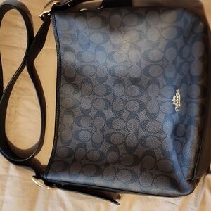 Coach Black and Gray Signature Tote